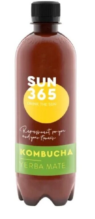 Tējas dzēriens SUN365 Kombucha Yerba Mate, PET, 0.5l (DEP)